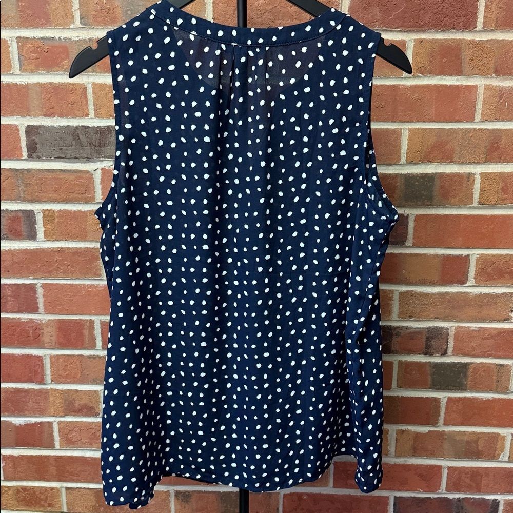41 Hawthorn Navy and White Polka Dot Blouse - Picture 3 of 3